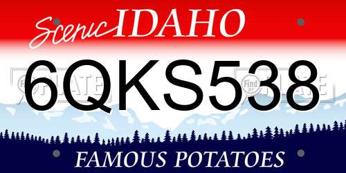 6QKS538 Idaho License Plate