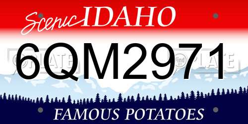 6QM2971 Idaho License Plate