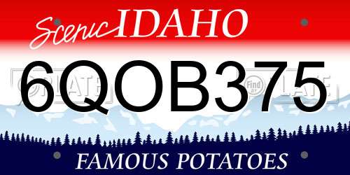 6QOB375 Idaho License Plate