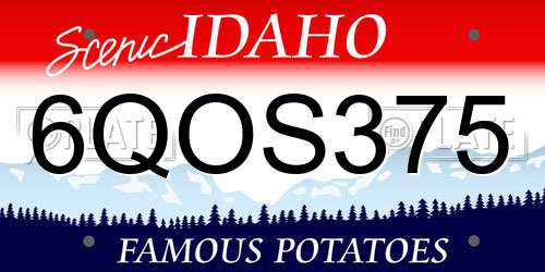 6QOS375 Idaho License Plate