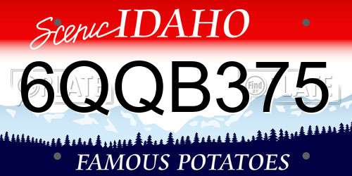 6QQB375 Idaho License Plate