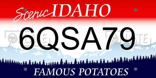 6QSA79 Idaho License Plate