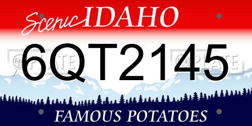 6QT2145 Idaho License Plate