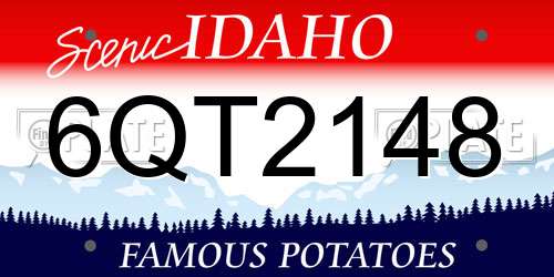 6QT2148 Idaho License Plate