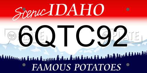 6QTC92 Idaho License Plate