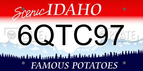 6QTC97 Idaho License Plate