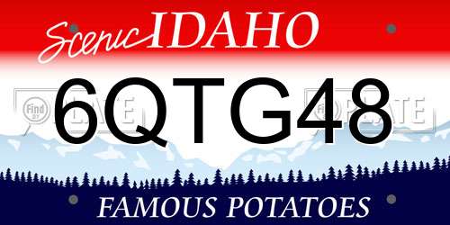 6QTG48 Idaho License Plate