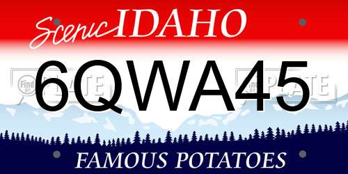 6QWA45 Idaho License Plate