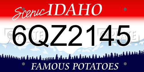 6QZ2145 Idaho License Plate