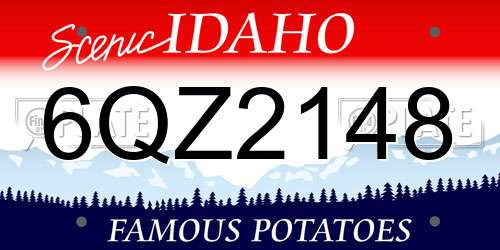 6QZ2148 Idaho License Plate