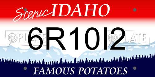 6R10I2 Idaho License Plate