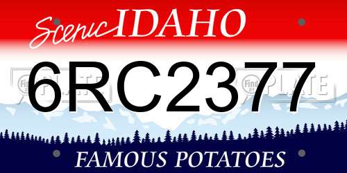6RC2377 Idaho License Plate