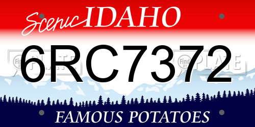 6RC7372 Idaho License Plate