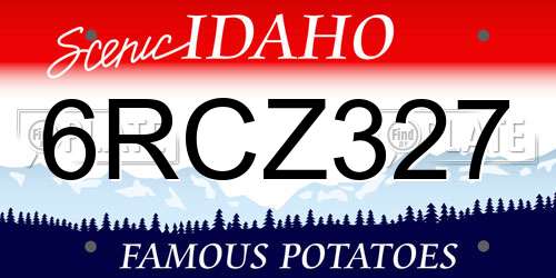 6RCZ327 Idaho License Plate