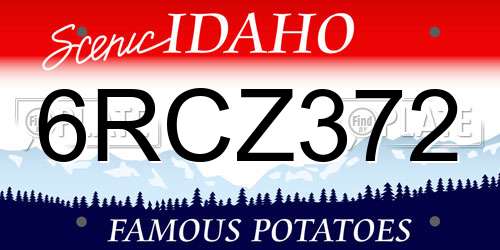 6RCZ372 Idaho License Plate