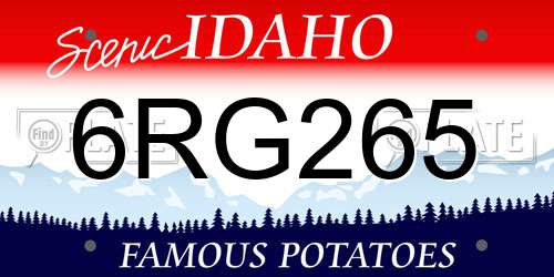 6RG265 Idaho License Plate