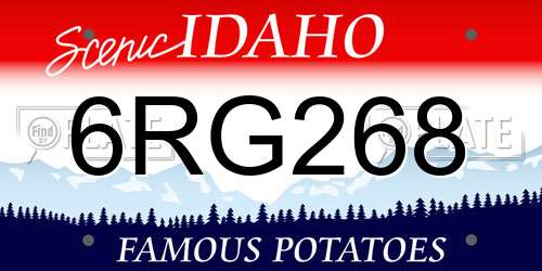 6RG268 Idaho License Plate