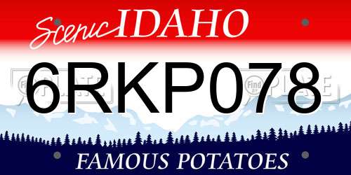 6RKP078 Idaho License Plate