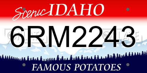 6RM2243 Idaho License Plate