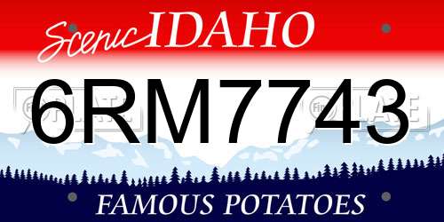 6RM7743 Idaho License Plate