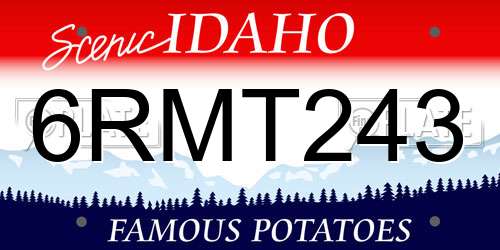 6RMT243 Idaho License Plate