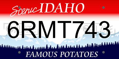 6RMT743 Idaho License Plate