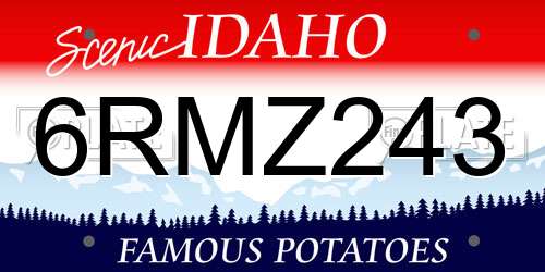 6RMZ243 Idaho License Plate