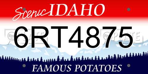 6RT4875 Idaho License Plate