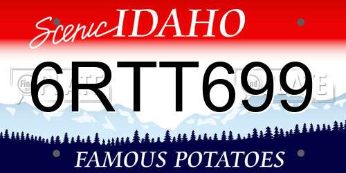 6RTT699 Idaho License Plate
