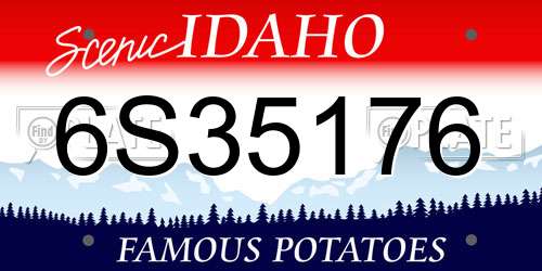 6S35176 Idaho License Plate