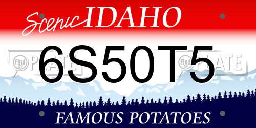 6S50T5 Idaho License Plate