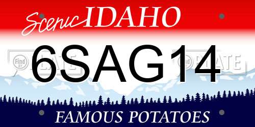 6SAG14 Idaho License Plate