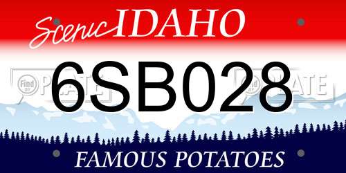 6SB028 Idaho License Plate