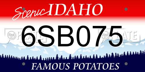 6SB075 Idaho License Plate