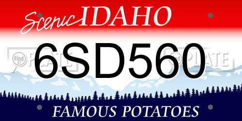6SD560 Idaho License Plate