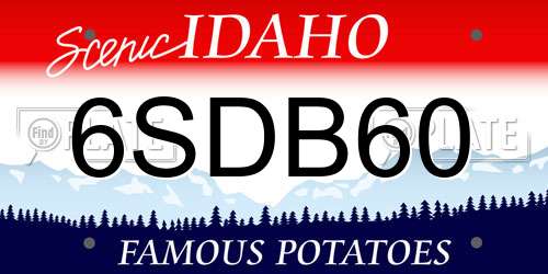 6SDB60 Idaho License Plate