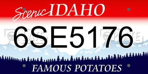 6SE5176 Idaho License Plate