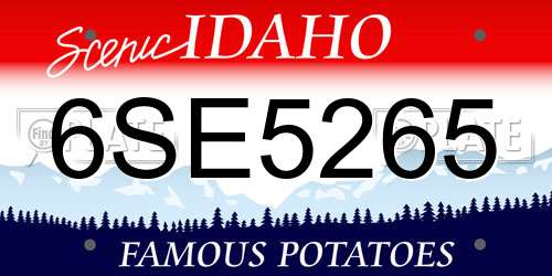 6SE5265 Idaho License Plate