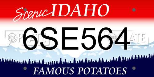 6SE564 Idaho License Plate