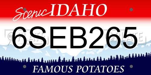 6SEB265 Idaho License Plate