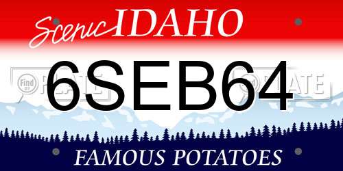 6SEB64 Idaho License Plate
