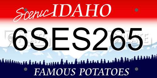 6SES265 Idaho License Plate