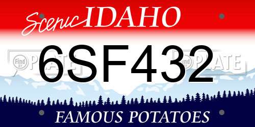 6SF432 Idaho License Plate