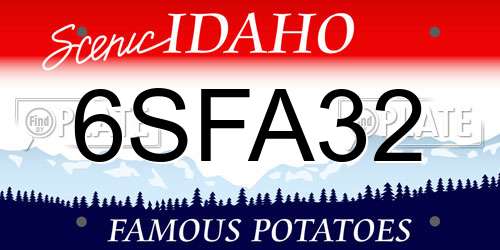 6SFA32 Idaho License Plate