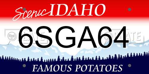 6SGA64 Idaho License Plate