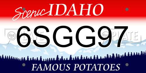 6SGG97 Idaho License Plate