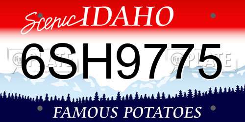 6SH9775 Idaho License Plate