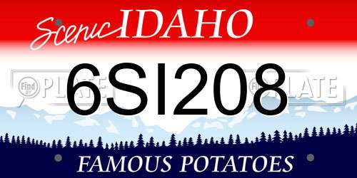 6SI208 Idaho License Plate
