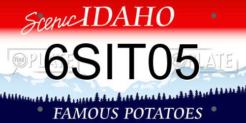 6SIT05 Idaho License Plate