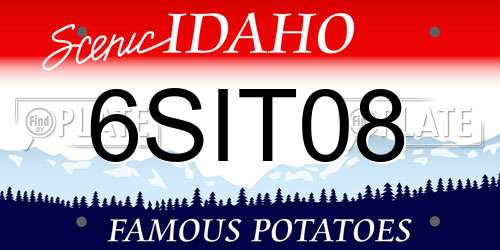 6SIT08 Idaho License Plate
